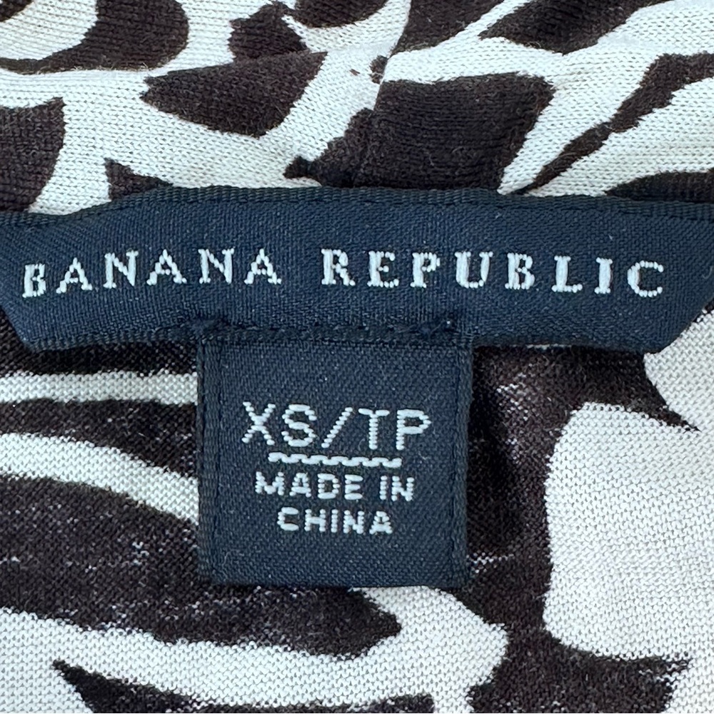 Banana Republic Dress Wrap Size XS Silk Linen Blend Feminine‎ Safari Beach - Picture 10 of 10